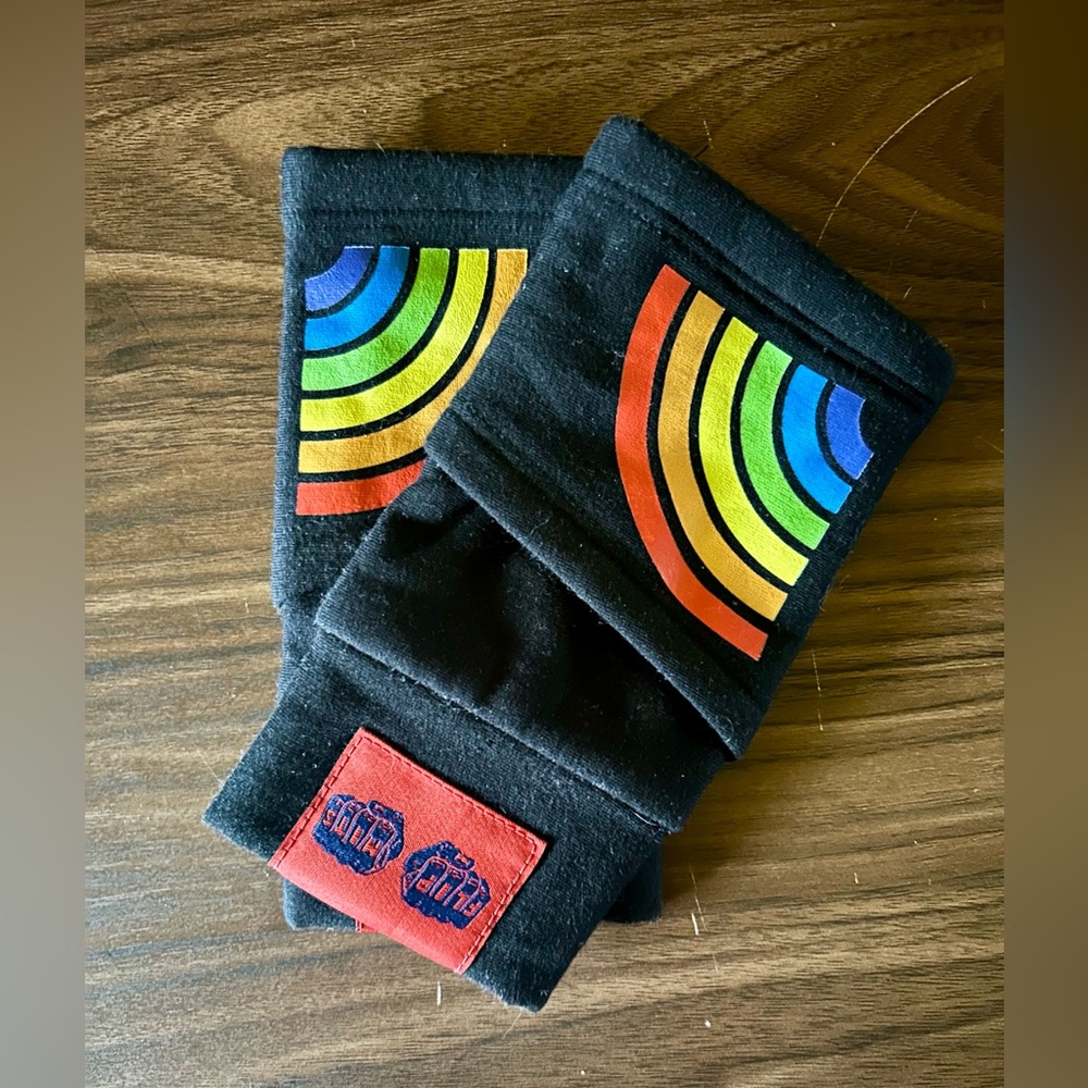 Pair of Rainbow Gaming FLIP Gloves
